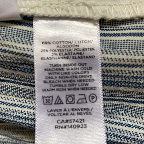 MWT Loft blue White Striped Draw String Shorts L - Picture 7 of 7